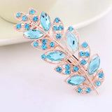 Crystal Flower Leaves Hairpins Bride Wedding Party Hair Jewelry
