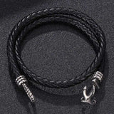 FORTAFY Leather Anchor Bracelet Wrap Bangle FRPW756