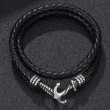FORTAFY Leather Anchor Bracelet Wrap Bangle FRPW756