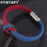 Minimalist Red Thread Bracelet for Women Men Lucky Milan Rope Knot Charm