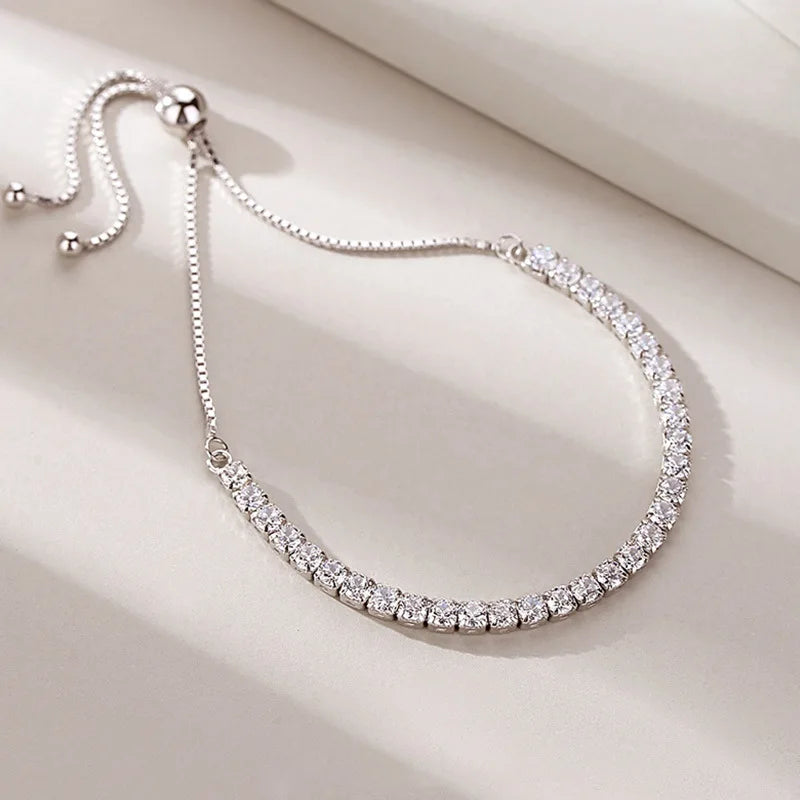 Adjustable Stamp Bracelets Zircon Bride Jewelry