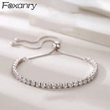Adjustable Stamp Bracelets Zircon Bride Jewelry