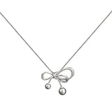 Bow-knot Pendant Sweater Necklace Geometric Clavicle Chain