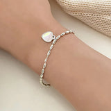 Crystal Heart Chain Bracelet for Women Wedding
