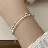 Vintage Double-layered Pearl Chain Bracelets for Women