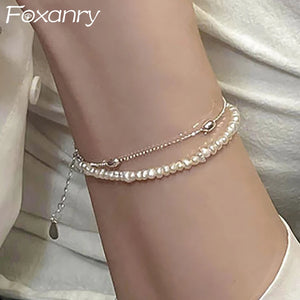 Vintage Double-layered Pearl Chain Bracelets for Women