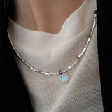 LOVE Heart Sweater Necklace for Women Couples INS Creative Bamboo