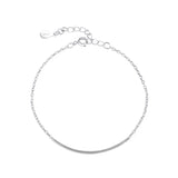 Minimalist Silver Anklets for Women Vintage Arc Geometric Party Jewelry