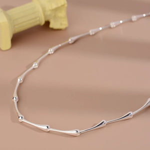 Minimalist Silver Clavicle Chain Necklace for Women