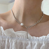 Double-layered Tassel Pearl Necklace Party Jewelry for Women