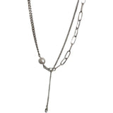 Double-layered Tassel Pearl Necklace Party Jewelry for Women