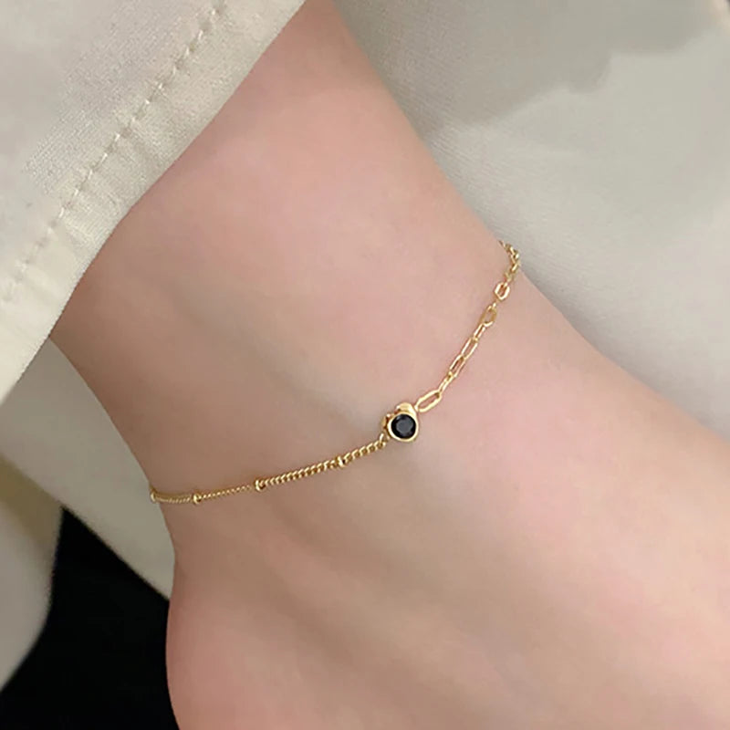 Hypoallergenic Beach Anklet for Women LOVE Heart Geometric Holiday Party Jewelry