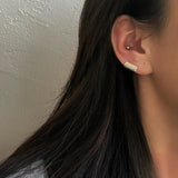 Silver Allergy-Free Vintage Earrings & Ear Clip Set
