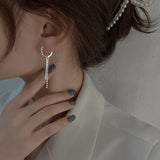 Vintage Silver Earrings Beads Tassel Chain Jewelry Gift