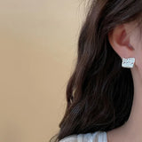 Allergy-Free Silver Asymmetric Tassel Earrings