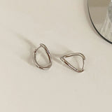 Silver Hoop Earrings Vintage Geometric Party Jewelry