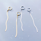 Silver Tassel Earrings Geometric Set Party Jewelry
