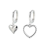 Silver Vintage Heart Earrings - Party Jewelry Couples Accessories