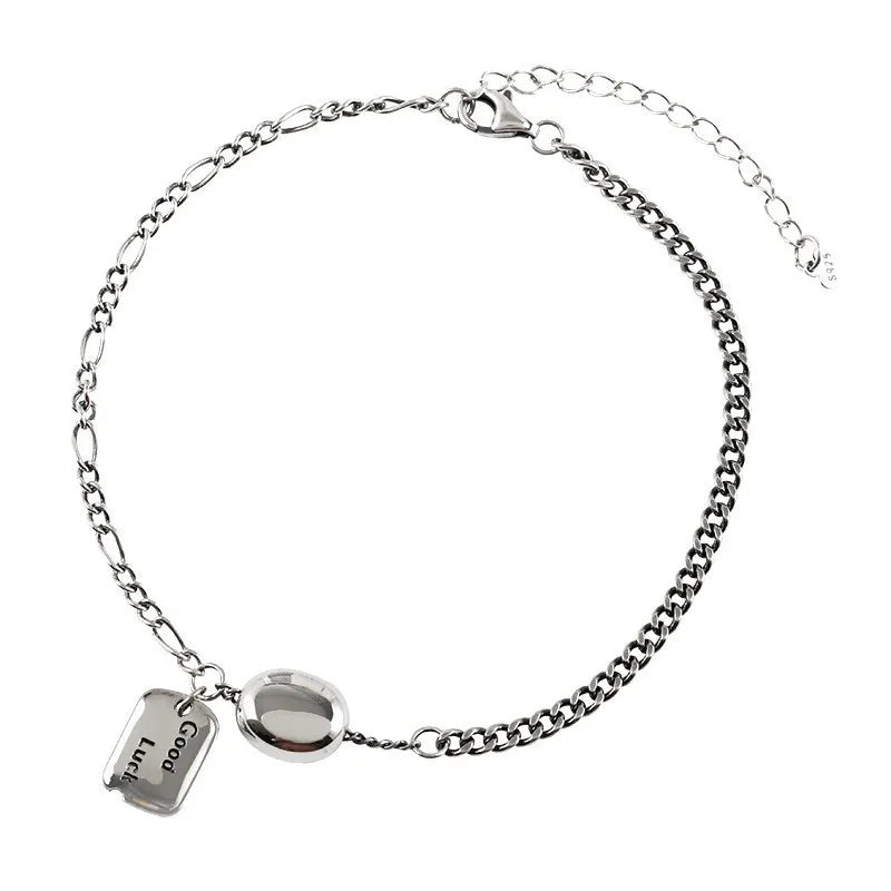 Thai Silver Anklet Good Luck Bead Retro Hip Hop Party Jewelry