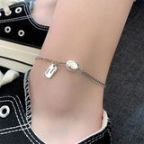 Thai Silver Anklet Good Luck Bead Retro Hip Hop Party Jewelry