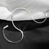 Women's Silver Snake Bone Anklet for Parties