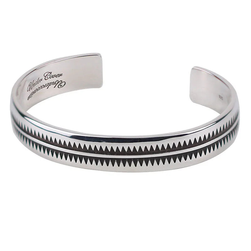 Tooth Mark Texture Thai Silver Party Jewelry