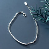 Silver Bracelet INS Couples Accessories Charm Splicing Chain