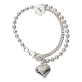 Silver Heart Bracelet Women Accessories LOVE Birthday Jewelry
