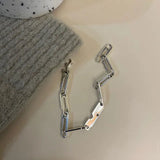 Vintage Silver Bracelets Geometric Chain Party Jewelry