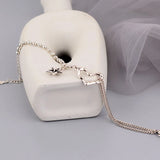 Silver Bracelets Chain LOVE Heart Star Party Jewelry Girl