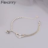 Silver Bracelets Chain LOVE Heart Star Party Jewelry Girl