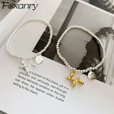 Silver Bead Bracelets with Dog Pendant