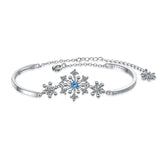 Snowflake Zircon Silver Bracelet for Women