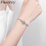 Snowflake Zircon Silver Bracelet for Women