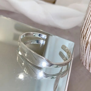Silver Geometric Bangles for Women, Party Jewelry