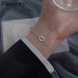 Vintage Hollow LOVE Heart Silver Bracelets for Women