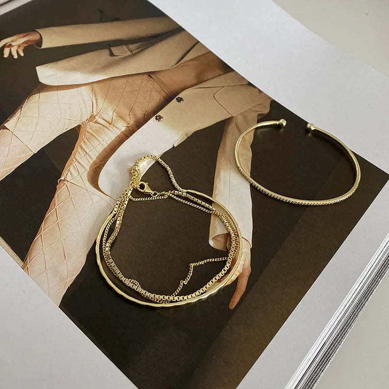 Vintage Layer Chain Bangles - Party Jewelry