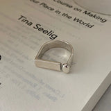 Silver Geometric Hollow Punk Ring Party Jewelry