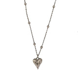 Silver LOVE Heart Necklace for Women Vintage Star Party Jewelry