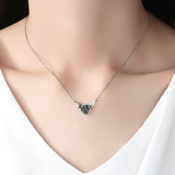 Vintage Rose Flower Thai Silver Necklace for Women