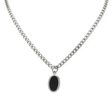 Silver Sweater Necklace Vintage Couple Round Shape Geometric Thai Silver