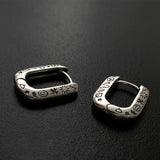 Silver Vintage Punk Earrings for Women Creative Doodle Geometry Jewelry