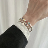Smiley Face Bead Chain Bracelet Party Jewelry for Women Couples