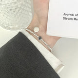 Smiley Face Bead Chain Bracelet Party Jewelry for Women Couples