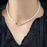 Smiley Face Pearl Chain Bracelet Charm Women Girl Vintage Punk Beach Party