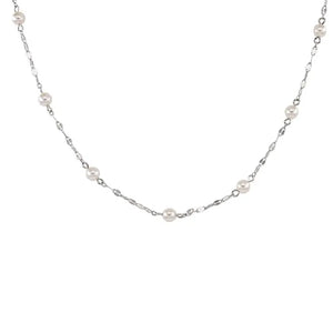 Sparkling Pearl Clavicle Chain Necklace Party Jewelry Women Couples