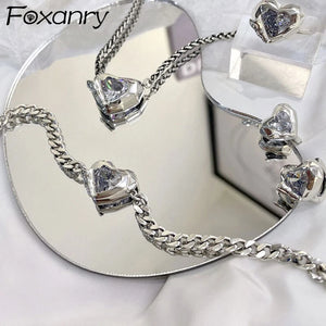 Zircons Chain Bracelet LOVE Heart Holiday Beach Accessorie