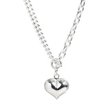 LOVE Heart Asymmetric Chain Necklace for Women