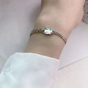 Vintage Stamp Bracelets Couples Geometric Tassel Thai Silver Party Jewelry