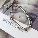 Vintage Stamp Bracelets Couples Geometric Tassel Thai Silver Party Jewelry